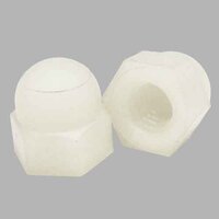 1/4"-20 Acorn Nut, Coarse, Nylon, Natural